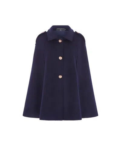 Hortons England Women's Blue The Tetbury Cape Navy