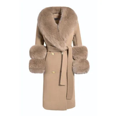 Hortons England Women's Brown / Neutrals Belgravia Cashmere Coat Beige