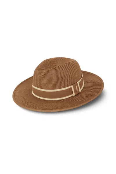 Hortons England Women's Brown Studland Fedora Tan