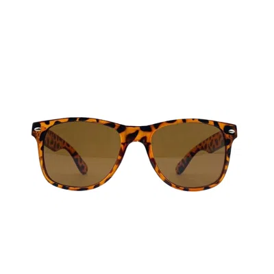 Hortons England Women's Brown Tortoiseshell Black Lens Sunglasses