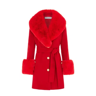 Hortons England Women's Buckingham Mini Cashmere Coat Red