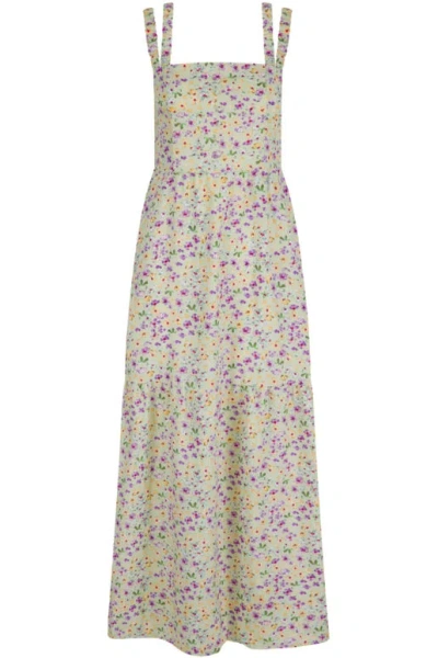 Hortons England Women's Green Floral Beach Maxi Dress