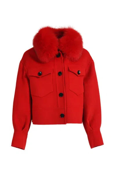Hortons England Women's Hampstead Cashmere Jacket Red