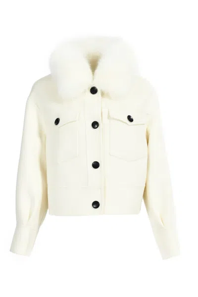 Hortons England Women's Hampstead Cashmere Jacket White