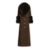 Hortons England Women's Huntington Cashmere Coat Chocolate Brown In Brown