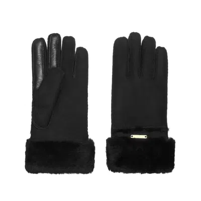 Hortons England Women's Ledbury Sheepskin Gloves Black