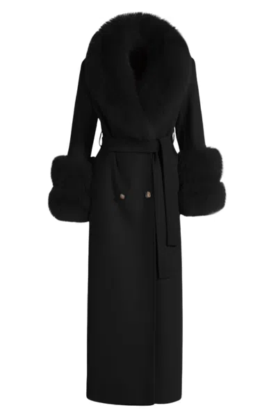 Hortons England Women's Mayfair Cashmere Coat Black