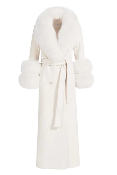 Hortons England Women's Mayfair Cashmere Coat White