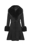Hortons England Women's Mini Westminster Coat Black In Black