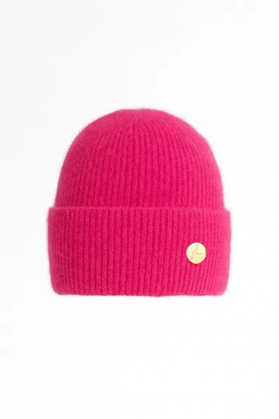 Hortons England Women's Mohair Hot Pink Beanie