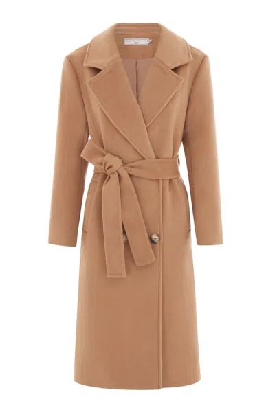 Hortons England Women's Neutrals Highgrove Cashmere Tailored Coat Tan In Brown