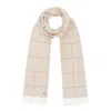 Hortons England Women's Neutrals Tartan Cream Check Scarf In Pink
