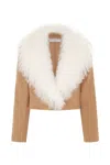 Hortons England Women's Neutrals Valencia Cropped Jacket Tan In Brown