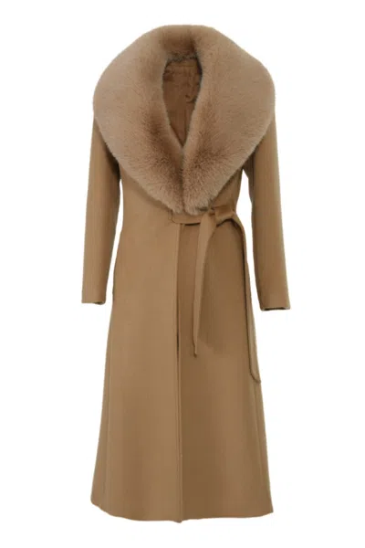 Hortons England Women's Neutrals Windsor Cashmere Coat Tan In Brown