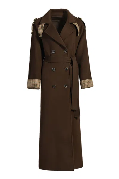 Hortons England Women's Petworth Cashmere Brown Trench Coat