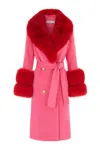 Hortons England Women's Pink / Purple Belgravia Cashmere Coat Hot Pink In Pink/purple