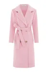Hortons England Women's Pink / Purple Highgrove Cashmere Coat Pink In Pink/purple