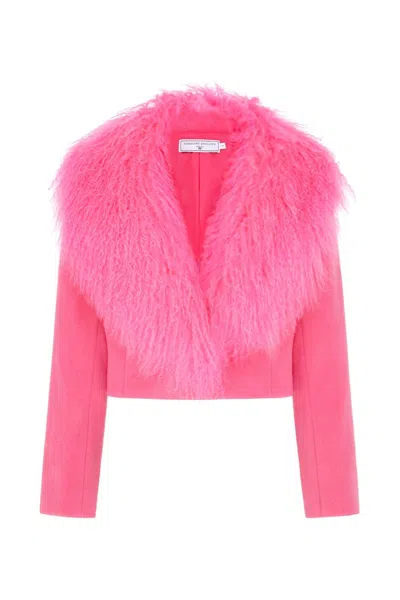 Hortons England Women's Pink / Purple Valencia Cropped Jacket Hot Pink In Pink/purple