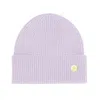 Hortons England Women's Purple Ribbed Cashmere Beanie Lilac In Purple