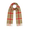 Hortons England Women's Red / Brown Hexham Check Red Scarf In Multi