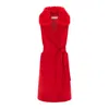 Hortons England Women's Red Knightsbridge Gilet With Faux Fur Collar In Red