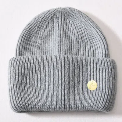 Hortons England Women's Ribbed Cashmere Beanie Grey In Gray