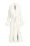 Hortons England Women's Westminster Cashmere Peplum Coat White In White