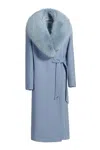 Hortons England Women's Windsor Cashmere Coat - Powder Blue In Blue