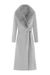 Hortons England Women's Windsor Cashmere Coat Grey In Gray