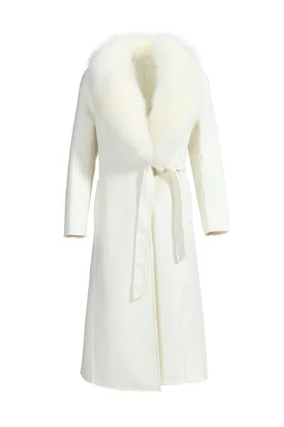Hortons England Women's Windsor Cashmere Coat White