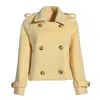 Hortons England Women's Yellow / Orange Cropped  Trench Coat Yellow In Yellow/orange