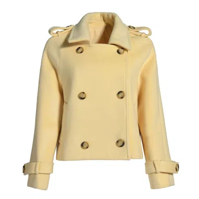 Hortons England Women's Yellow / Orange Cropped  Trench Coat Yellow In Yellow/orange
