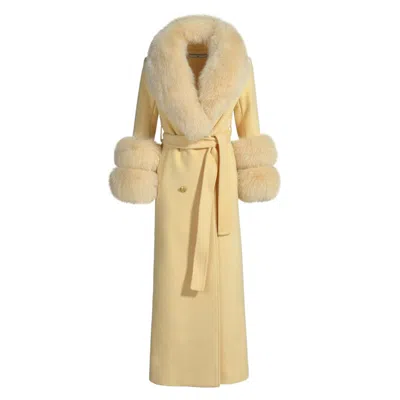 Hortons England Women's Yellow / Orange Mayfair Cashmere Long Coat Yellow In Yellow/orange