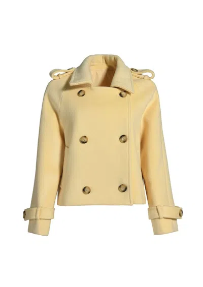 Hortons England Women's Yellow / Orange Regent Cropped Trench Coat Butter Yellow In Yellow/orange