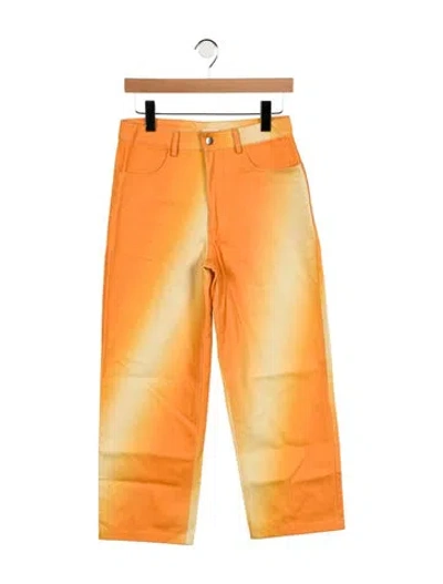 Pre-owned Hosbjerg High-rise Wide Leg Jeans In Yellow