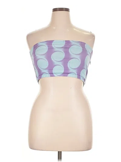 Pre-owned Hosbjerg Tube Top Purple Strapless Neckline Tops
