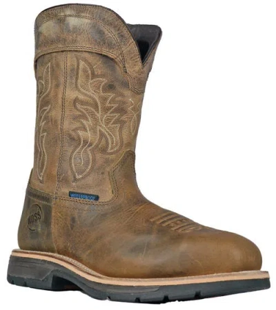 Hoss Boot Company Hoss Brisbee Distressed Composite Toe Work Boot In Brown