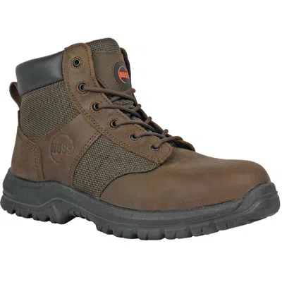 Hoss Boot Company Hoss Carter 6 Inch Steel Toe Work Boot In Brown
