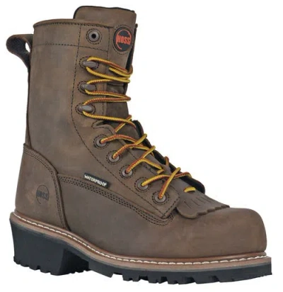 Hoss Boot Company Hoss Cross Cut Kiltie Logger Composite Toe Work Boot In Brown