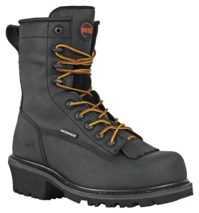 Hoss Boot Company Hoss Cross Cut Logger Composite Toe Work Boot In Black