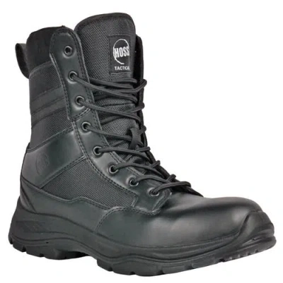 Hoss Boot Company Hoss Watchman 8 Inch Soft Toe Side Zip Work Boot In Black