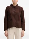 Hoss Intropia Cable-knit Jacket In Brown