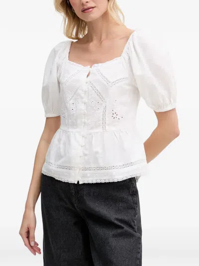 Hoss Intropia Celia Puff-sleeve Blouse In Multi
