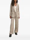 Hoss Intropia Checked Double-breasted Blazer In Neutral