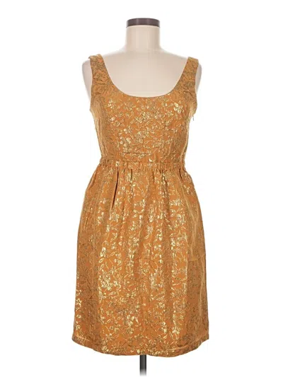 Pre-owned Hoss Intropia Cocktail Dress In Gold
