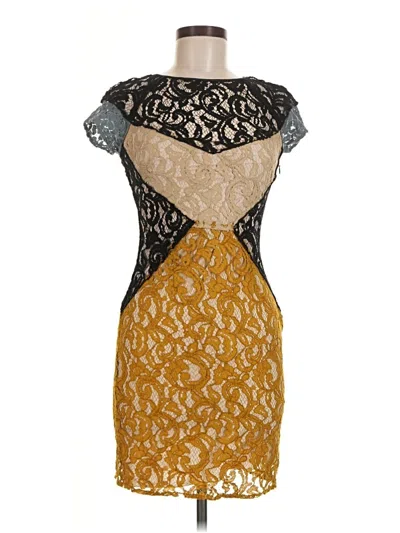 Pre-owned Hoss Intropia Cocktail Dress In Gold