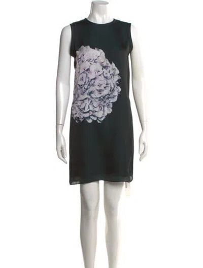 Pre-owned Hoss Intropia Floral Print Mini Dress In Black