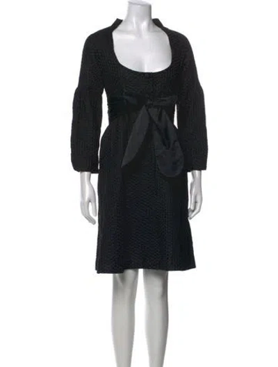 Pre-owned Hoss Intropia Patterned Mini Dress In Black