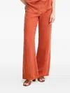 Hoss Intropia Petra Leaf-print Trousers In Orange