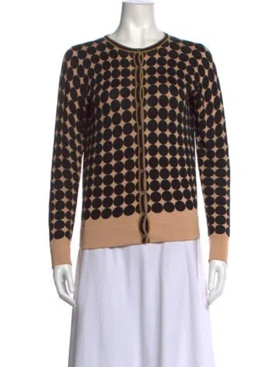 Pre-owned Hoss Intropia Polka Dot Print Crew Neck Top In Black
